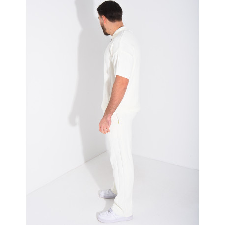 Ensemble pantalon et polo zippé