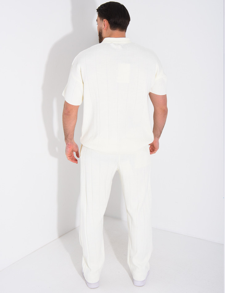 Ensemble pantalon et polo zippé