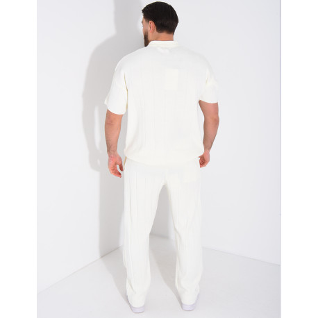 Ensemble pantalon et polo zippé