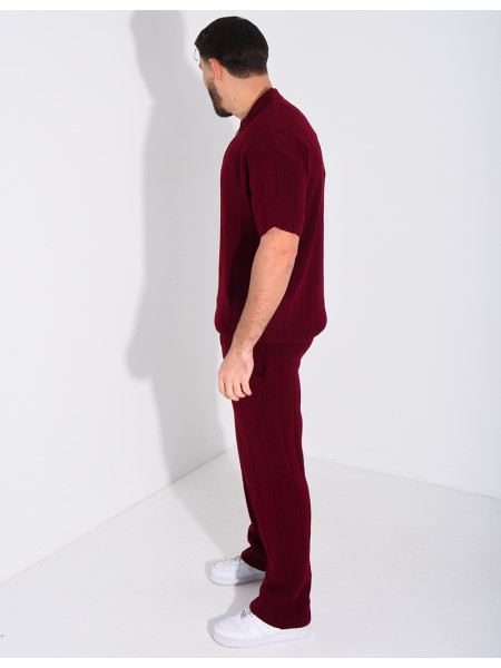 Ensemble pantalon et polo zippé