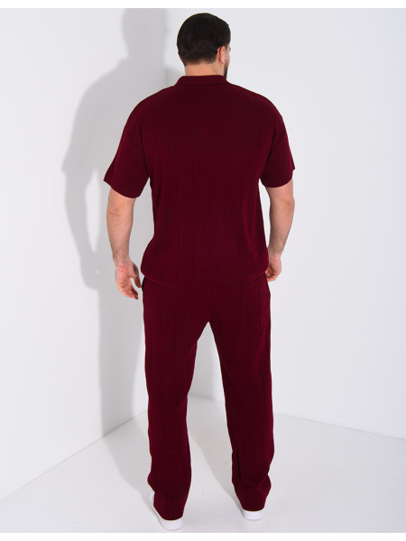 Ensemble pantalon et polo zippé