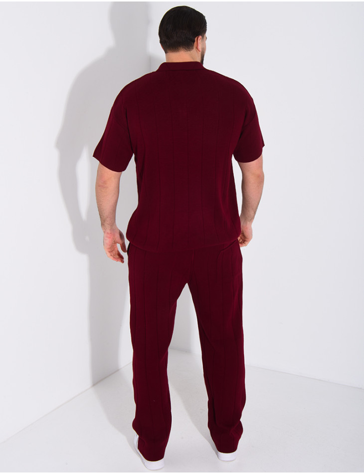 Ensemble pantalon et polo zippé