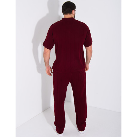 Ensemble pantalon et polo zippé