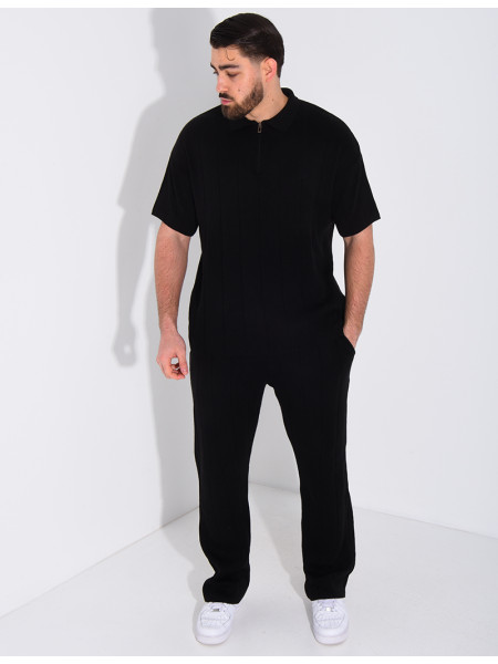 Ensemble pantalon et polo zippé