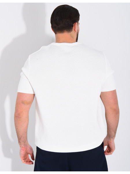 T-shirt nid d'abeille lettre H