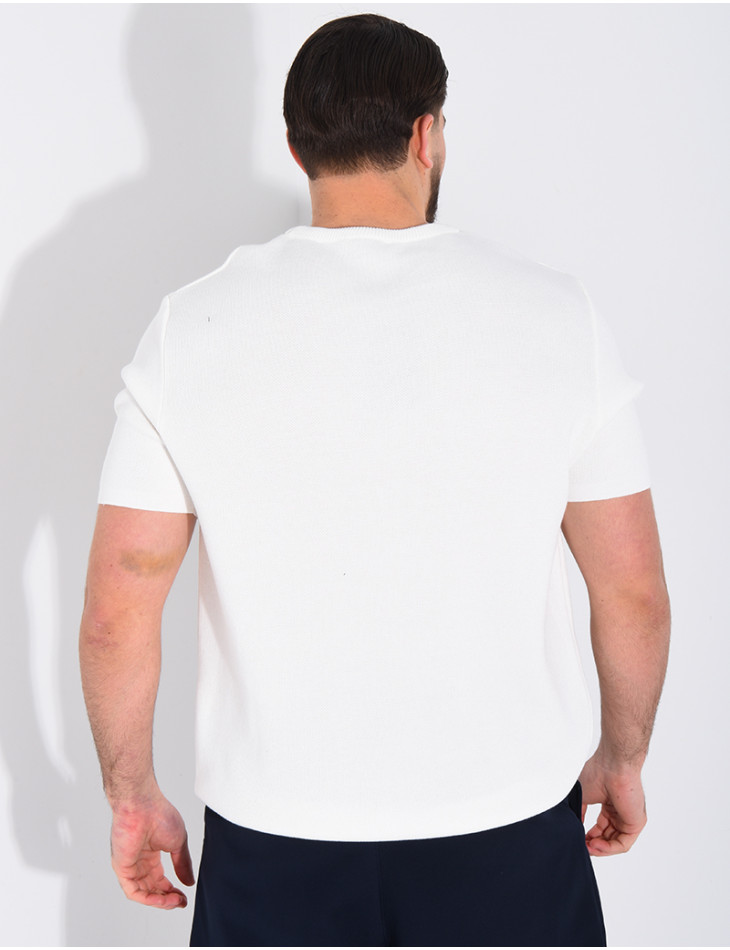 T-shirt nid d'abeille lettre H