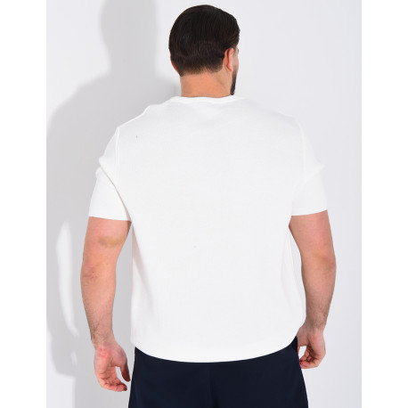 T-shirt nid d'abeille lettre H