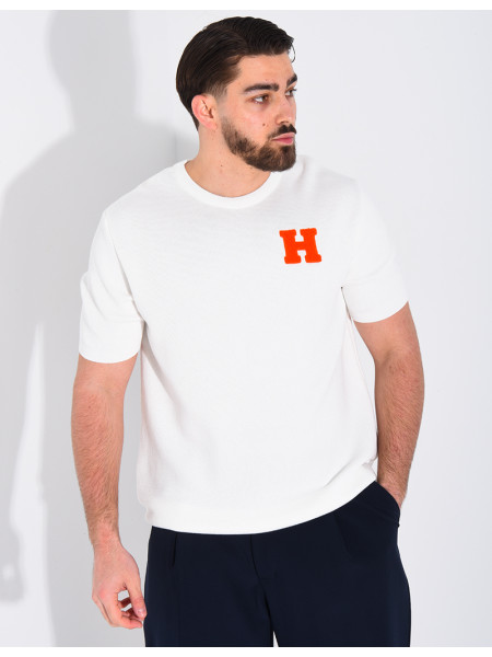 T-shirt nid d'abeille lettre H