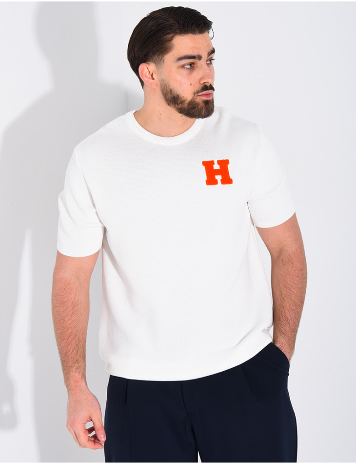 T-shirt nid d'abeille lettre H