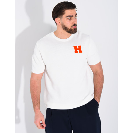 T-shirt nid d'abeille lettre H