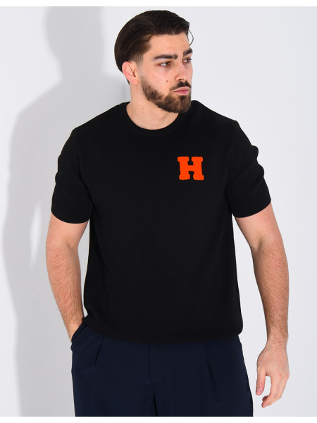 T-shirt nid d'abeille lettre H