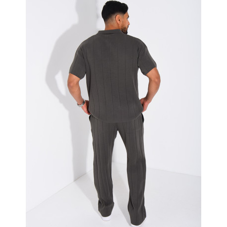 Ensemble pantalon et polo zippé