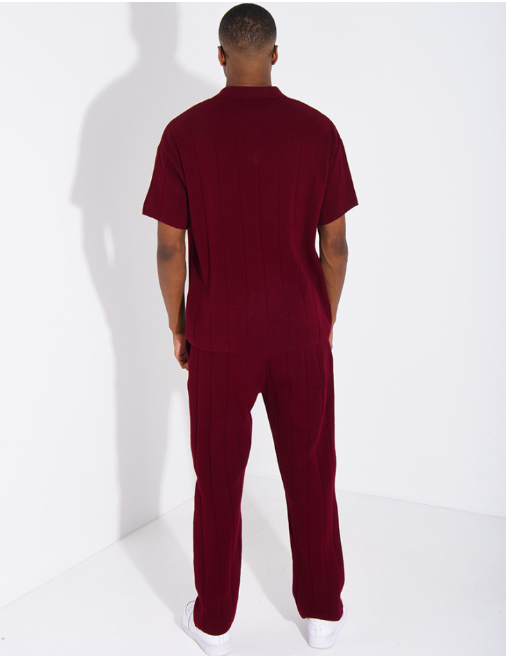 Ensemble pantalon et polo zippé