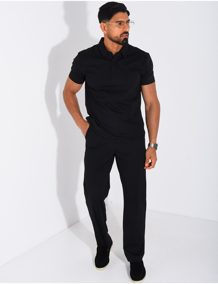 Ensemble fin pantalon et polo manches courtes