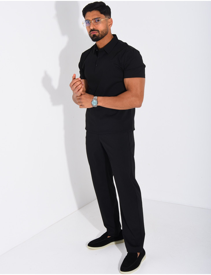 Ensemble fin pantalon et polo manches courtes