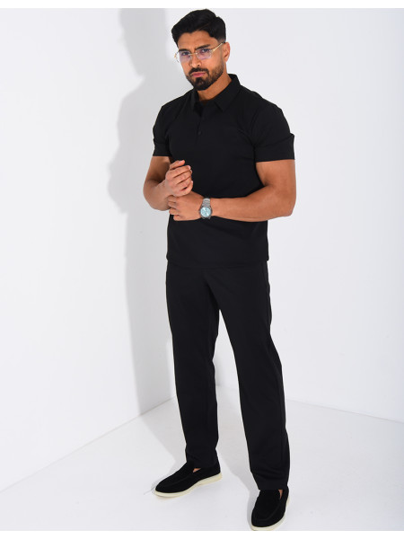 Ensemble fin pantalon et polo manches courtes