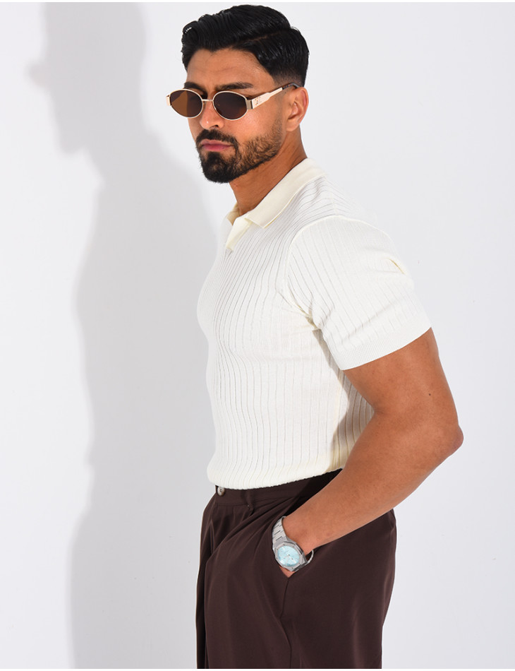 Short-sleeved polo shirt