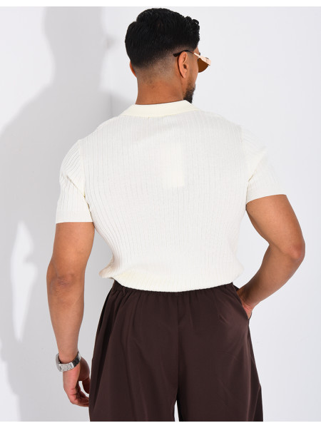 Short-sleeved polo shirt