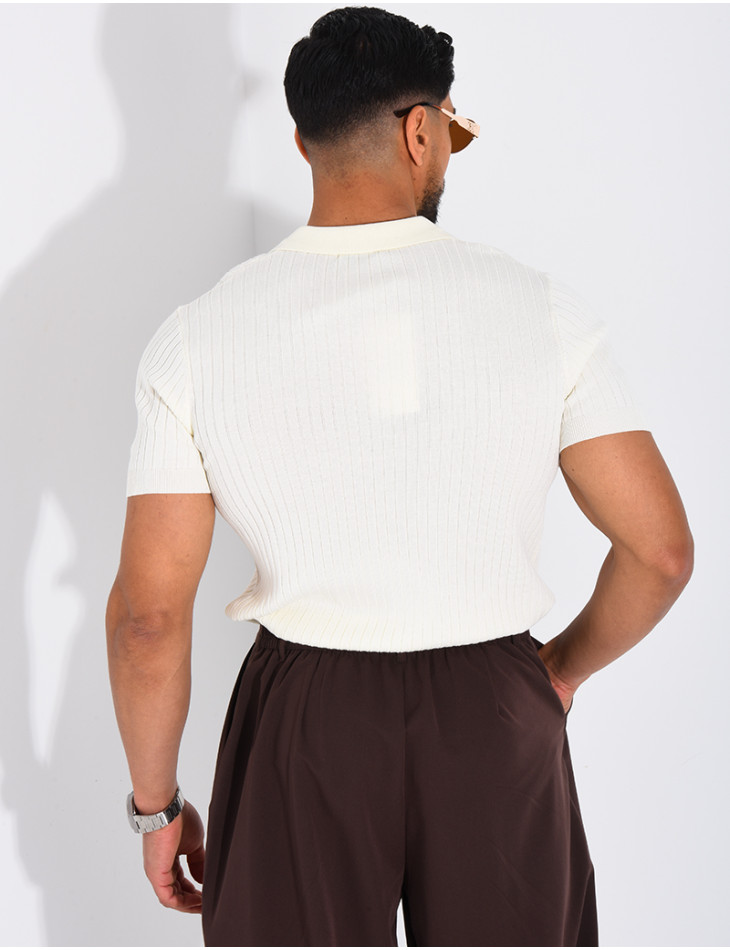 Short-sleeved polo shirt