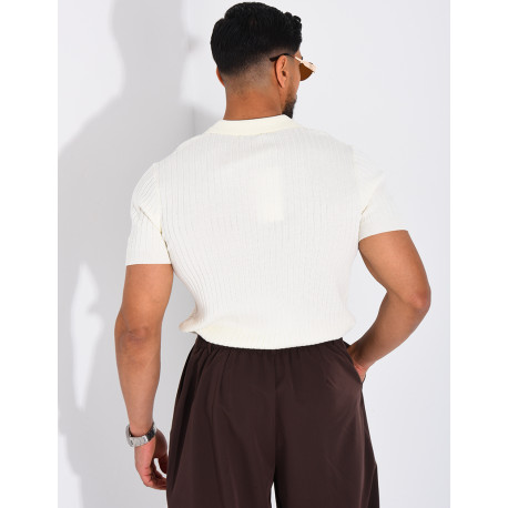 Short-sleeved polo shirt