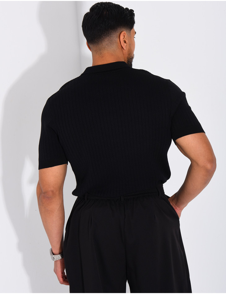 Short-sleeved polo shirt