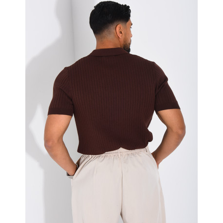 Short-sleeved polo shirt
