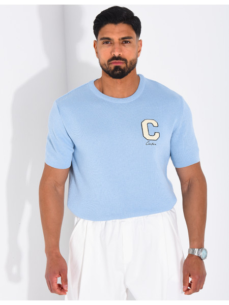 T-shirt nid d'abeille lettre C