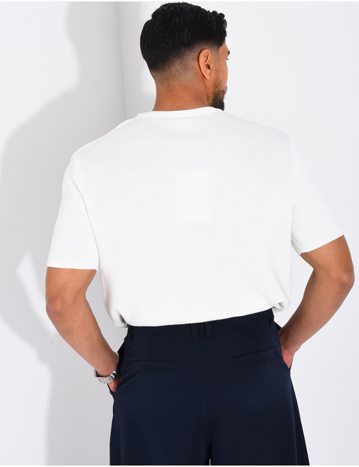 T-shirt nid d'abeille lettre C