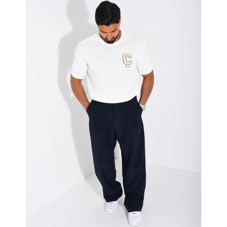 T-shirt nid d'abeille lettre C