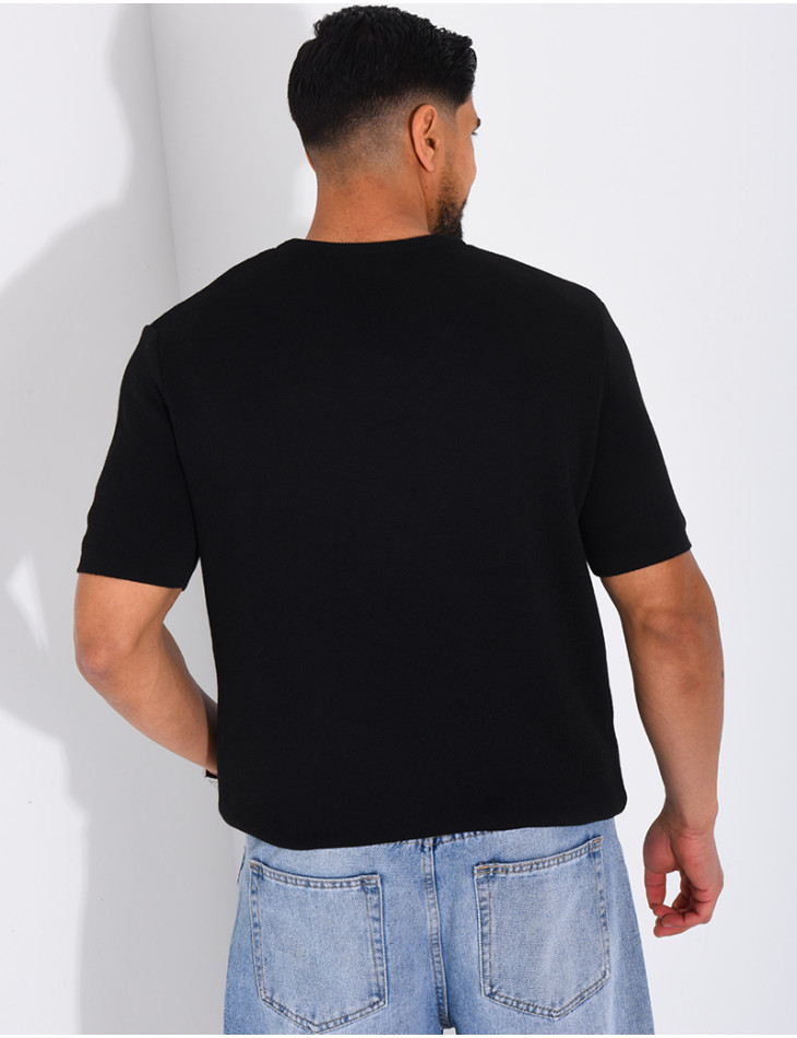 T-shirt nid d'abeille lettre C