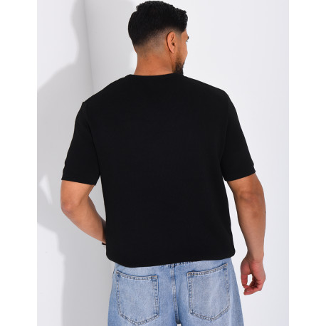 T-shirt nid d'abeille lettre C