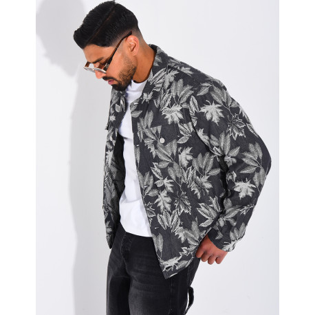 Veste en jeans à motifs