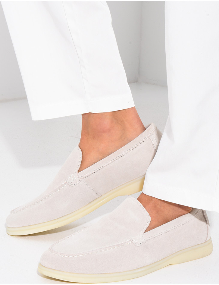 Mocassins en suédine