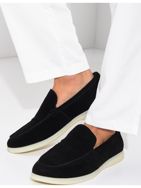 Mocassins en suédine