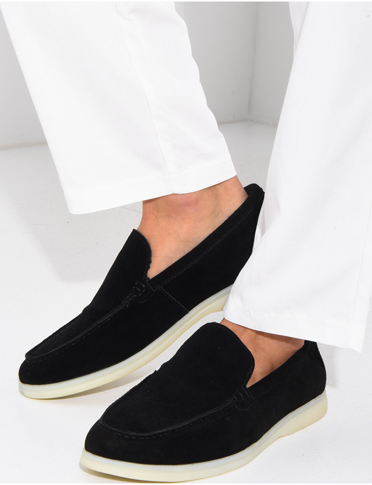 Mocassins en suédine