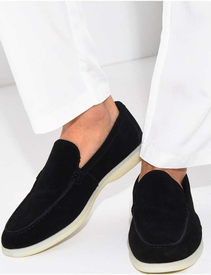 Mocassins en suédine