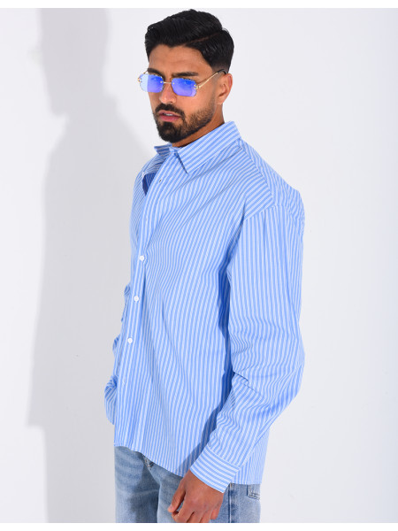 Chemise rayée manches longues