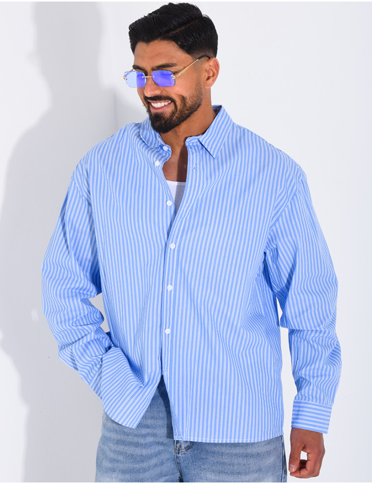 Chemise rayée manches longues