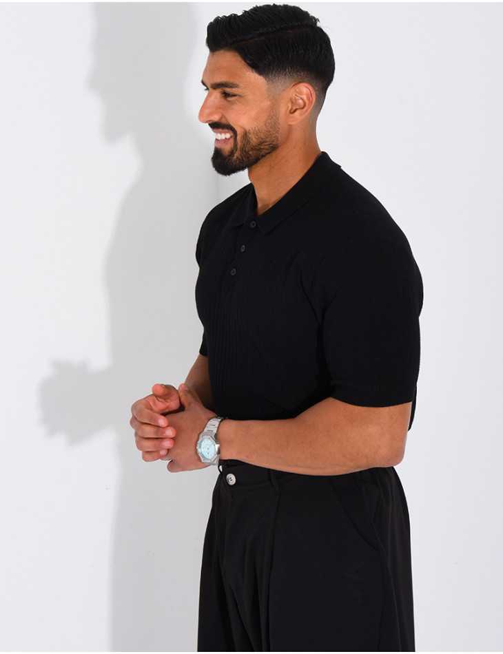 Short-sleeved polo shirt