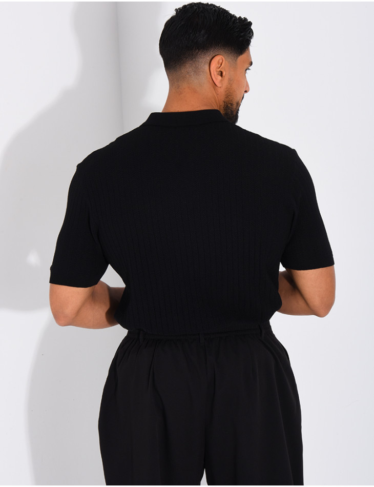 Short-sleeved polo shirt