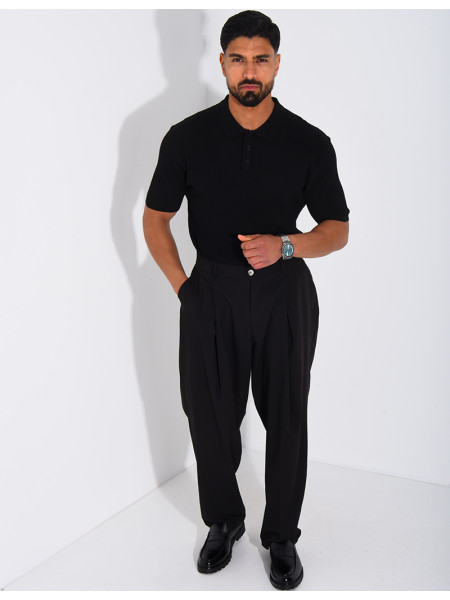 Short-sleeved polo shirt