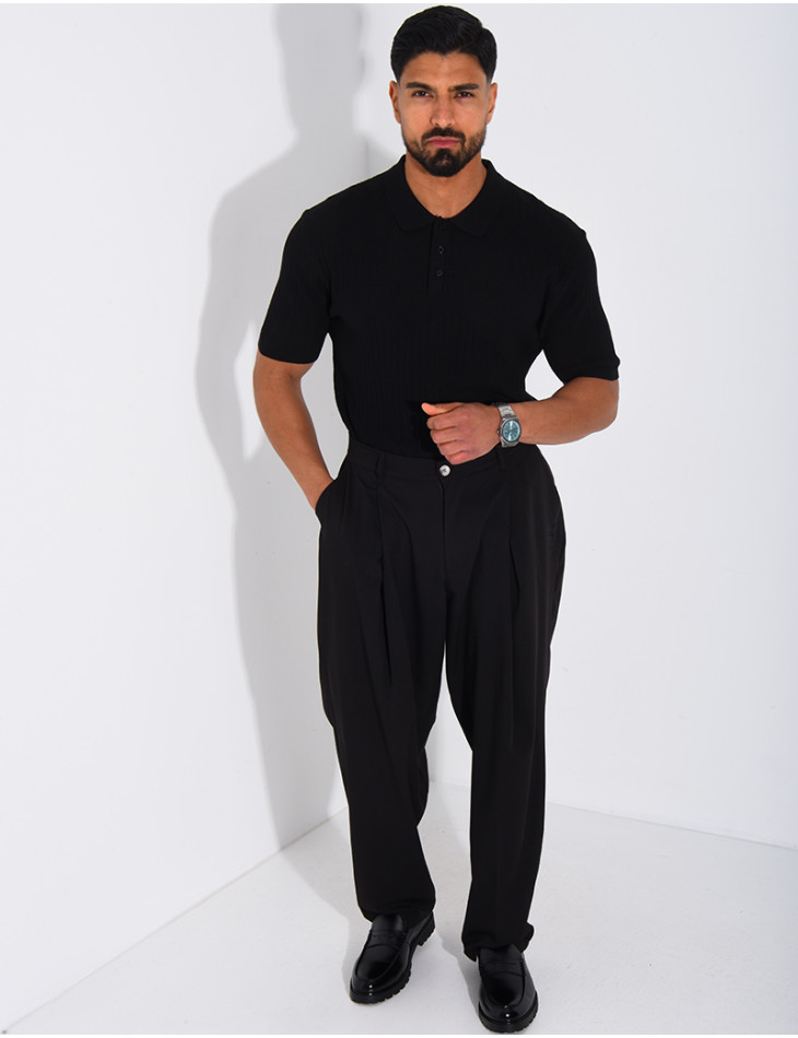 Short-sleeved polo shirt