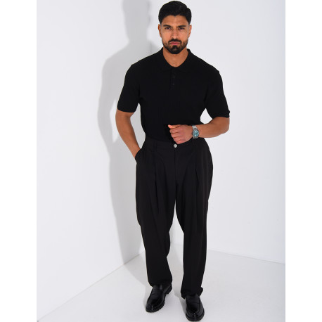 Short-sleeved polo shirt