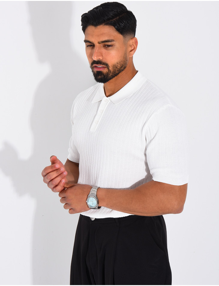 Short-sleeved polo shirt