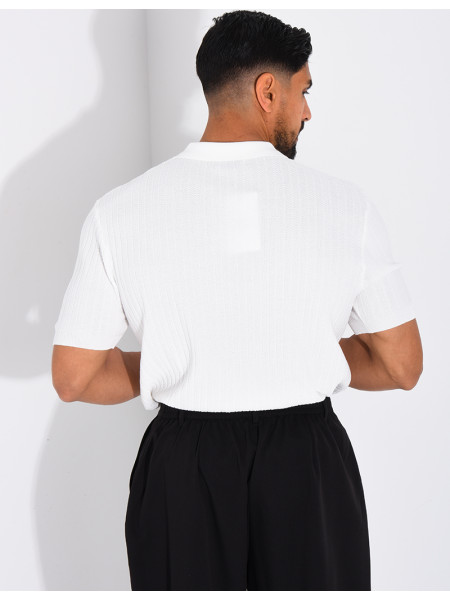 Short-sleeved polo shirt