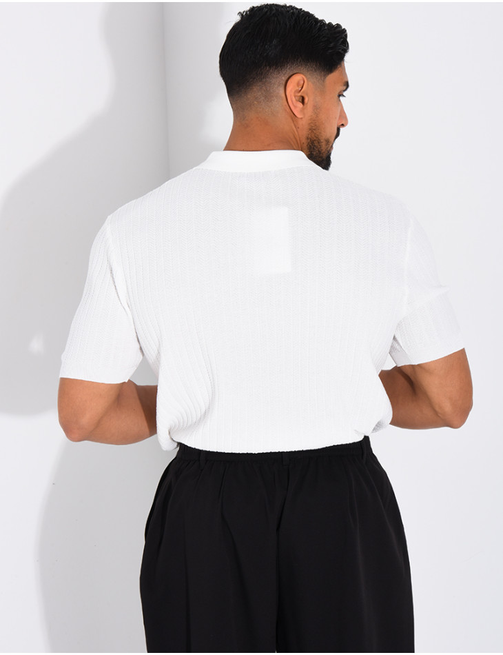 Short-sleeved polo shirt