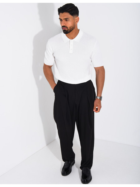 Short-sleeved polo shirt