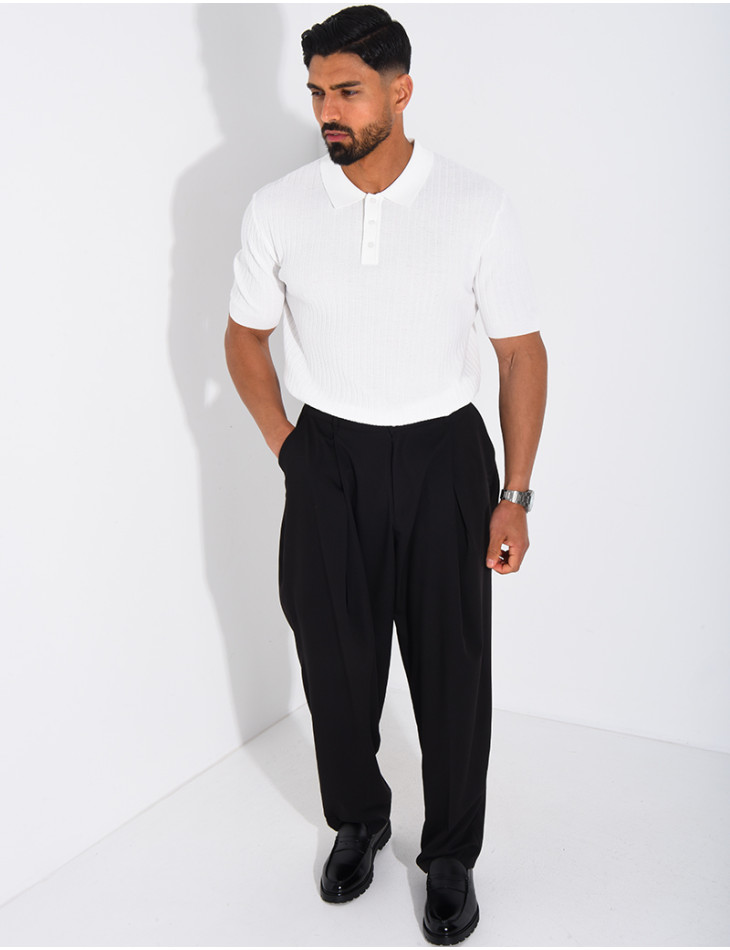 Short-sleeved polo shirt