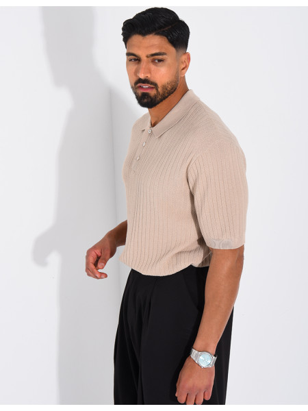 Short-sleeved polo shirt