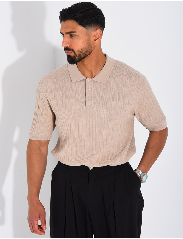 Short-sleeved polo shirt